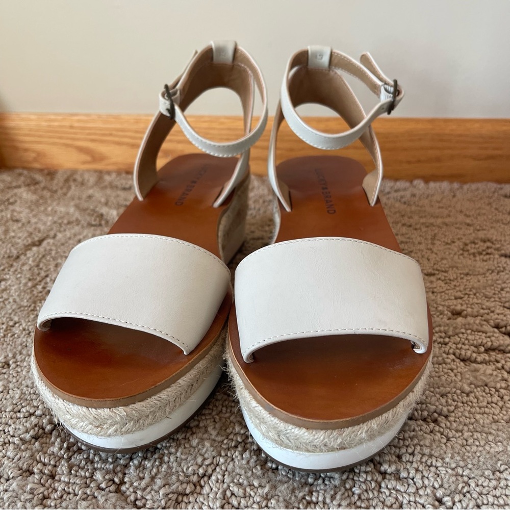 Lucky Brand Espadrilles Sandals Joodith Platform Wedge